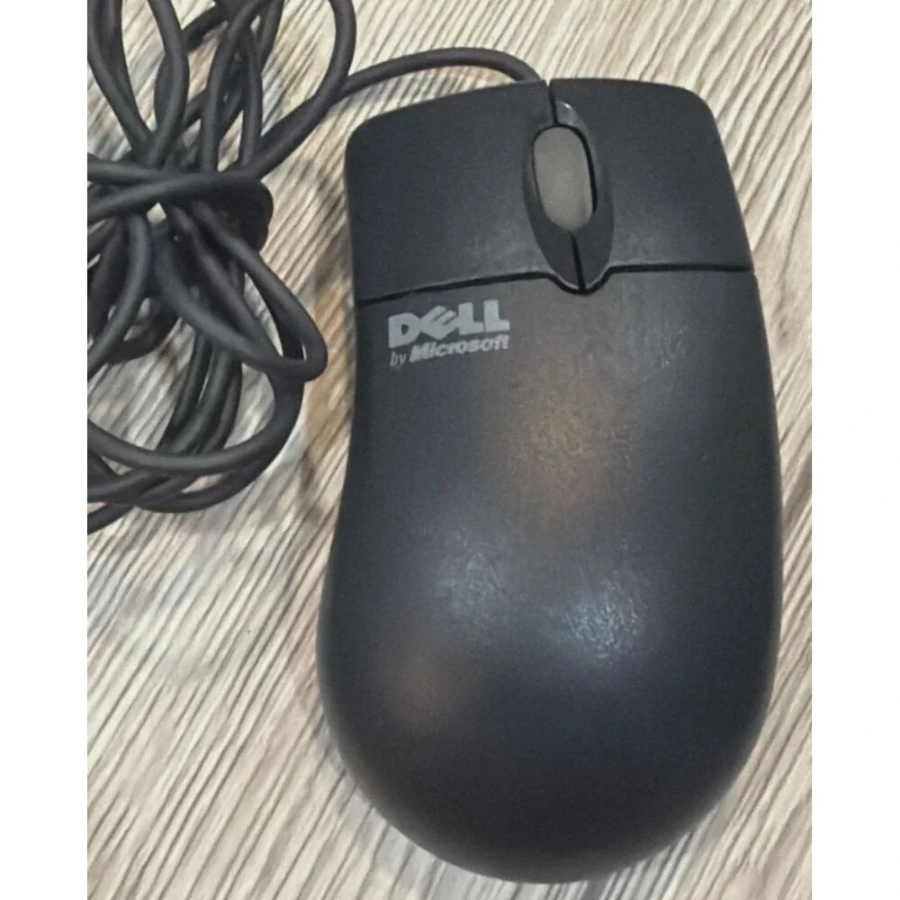 Vtg Dell Microsoft IntelliMouse Wired PS/2 Computer Mouse ITE 78CJ Roller Ball